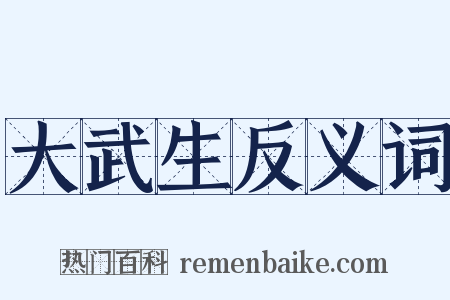 大武生反义词是什么意思的图片